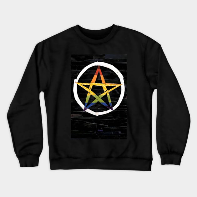 Gay Pride Pentagram Crewneck Sweatshirt by cajunhusker